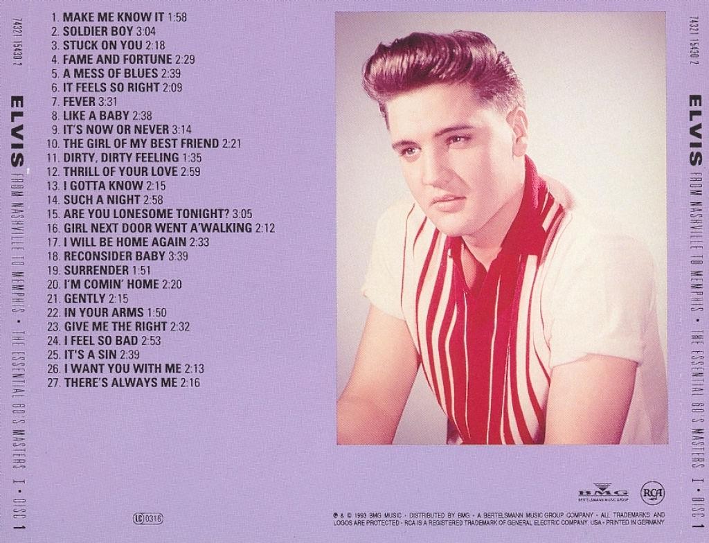 Elvis Presley  From Nashville To Memphis 60s Masters : Back